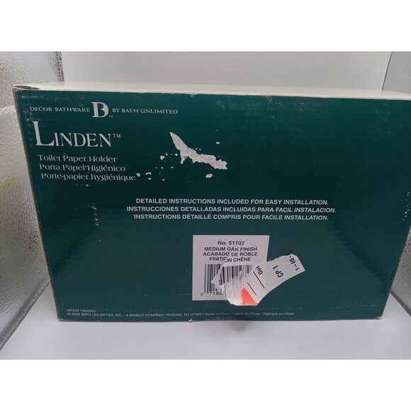 BATH UNLIMITED DECOR BATHWARE LINDEN TOILET PAPER HOLDER 51107 OAK - Picture 6 of 8